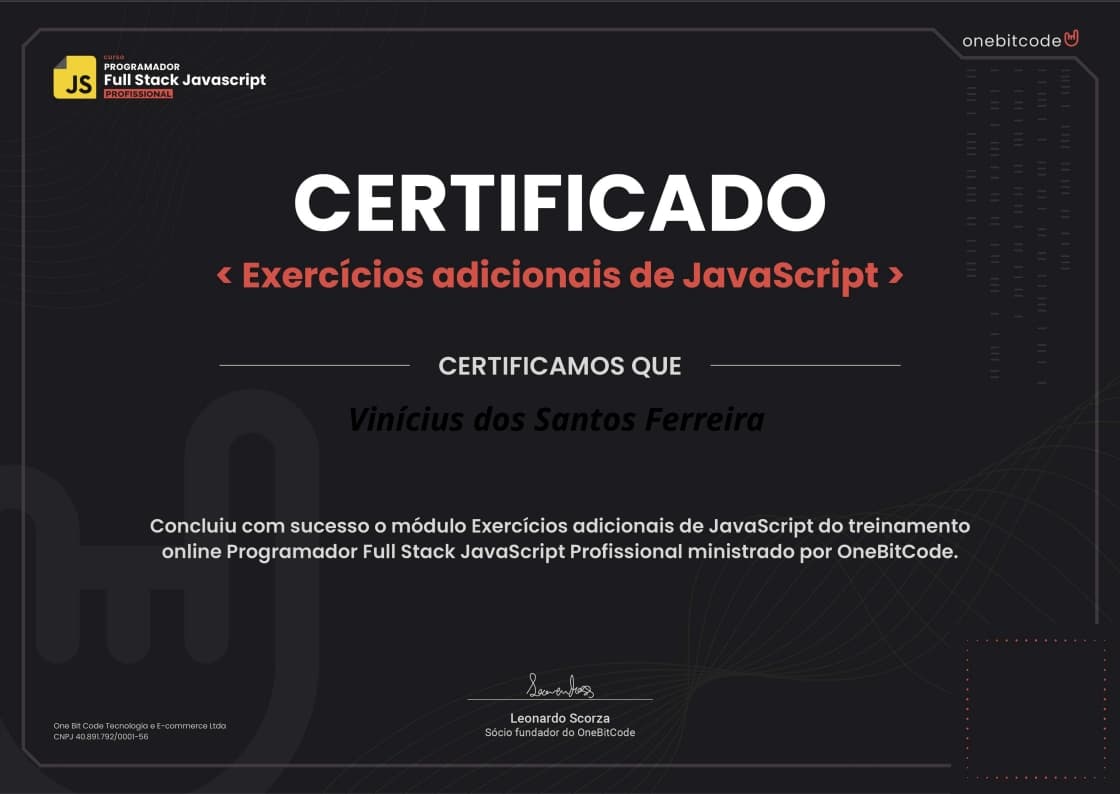 Exercicios JS